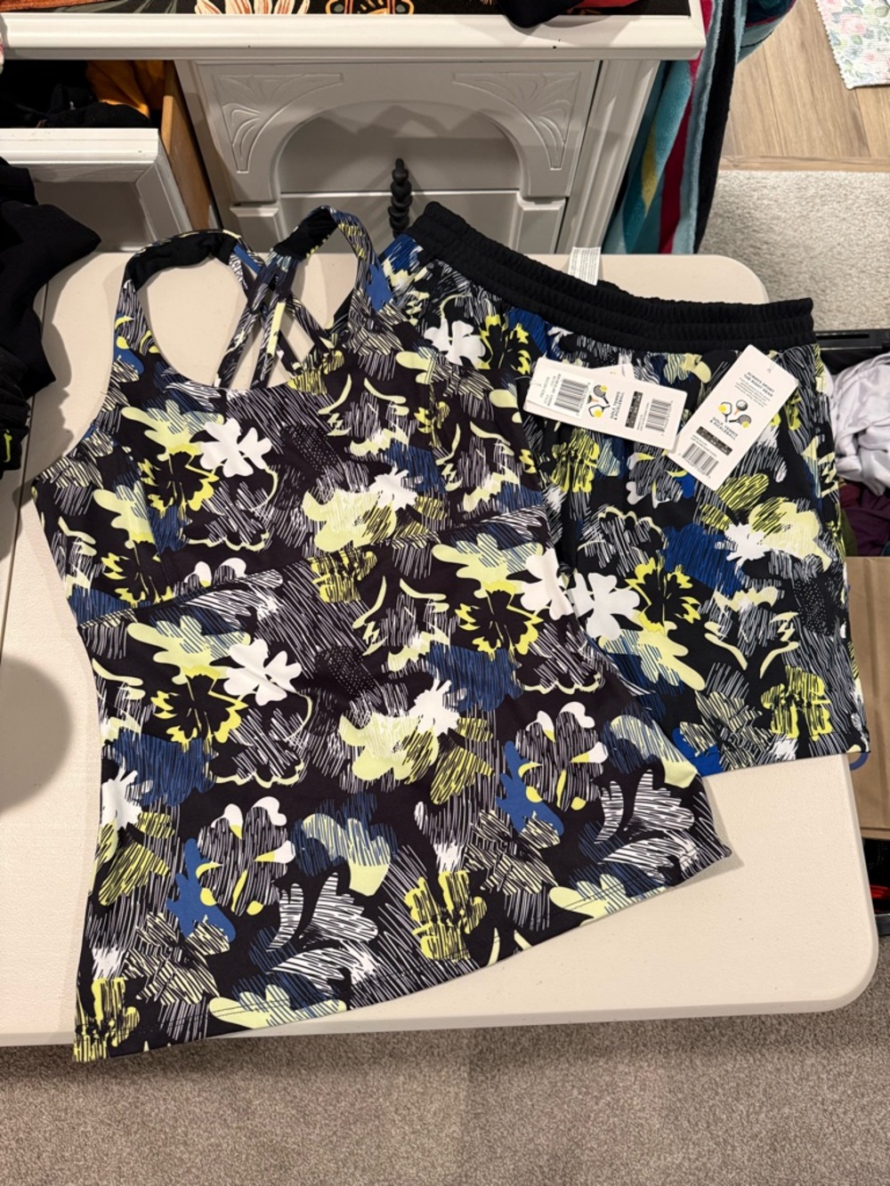 NWT Marika, Sz S, Tank and Shorts Set